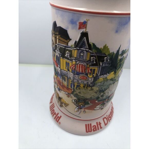 6.5" 3D Walt Disney World Stein Mug Cup Cinderella's Castle & Main Street - Picture 5 of 16